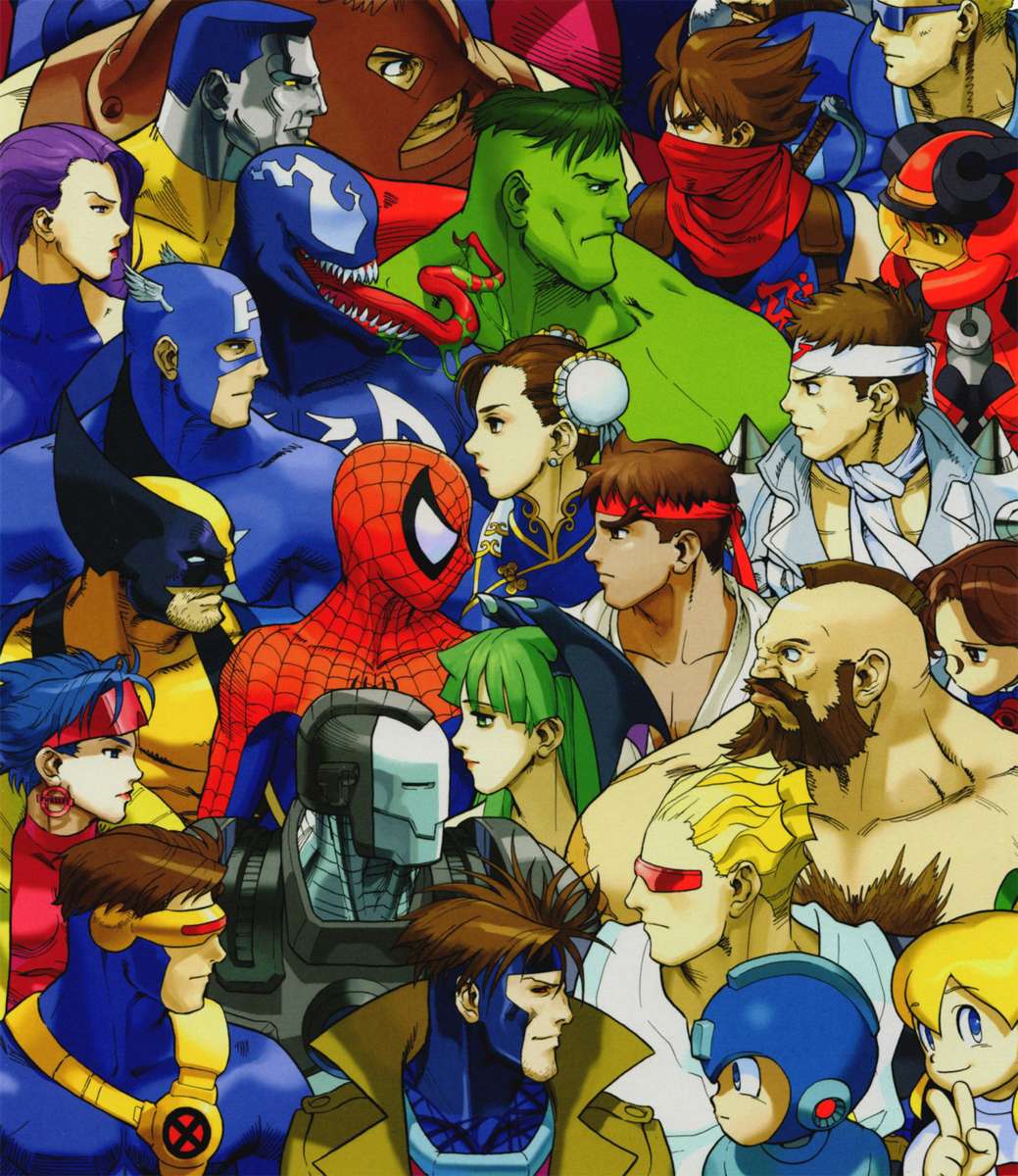 Marvel vs Capcom confronto de super-heróis puzzle online a partir de fotografia