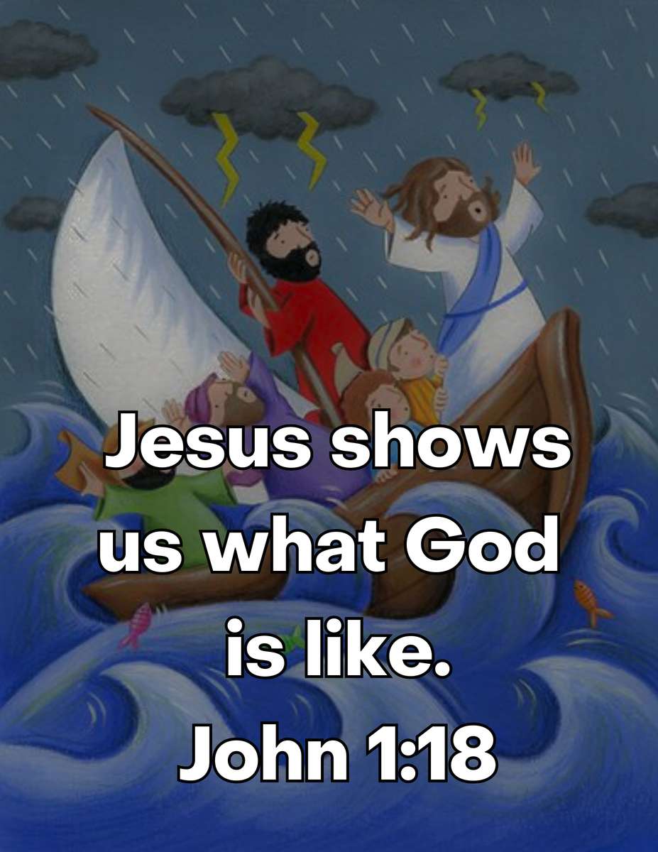 Иисус показывает нам онлайн-пазл