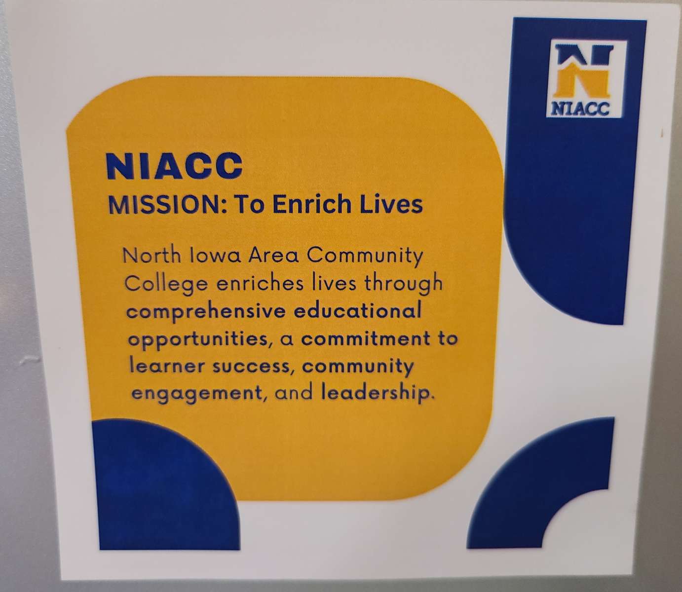NIACC Mission Statement puzzle online from photo