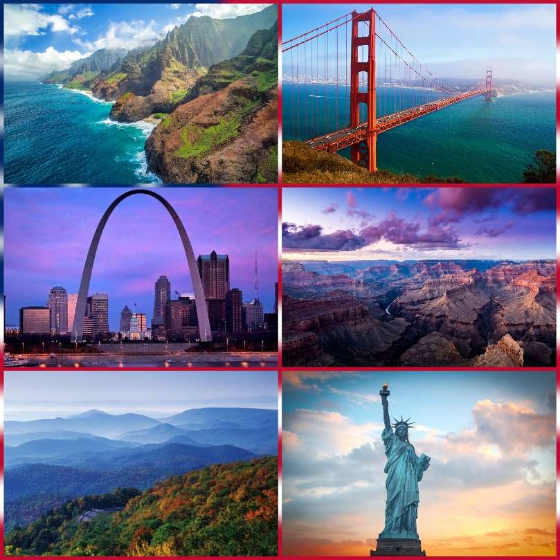 Amerikai Vistas puzzle online fotóról