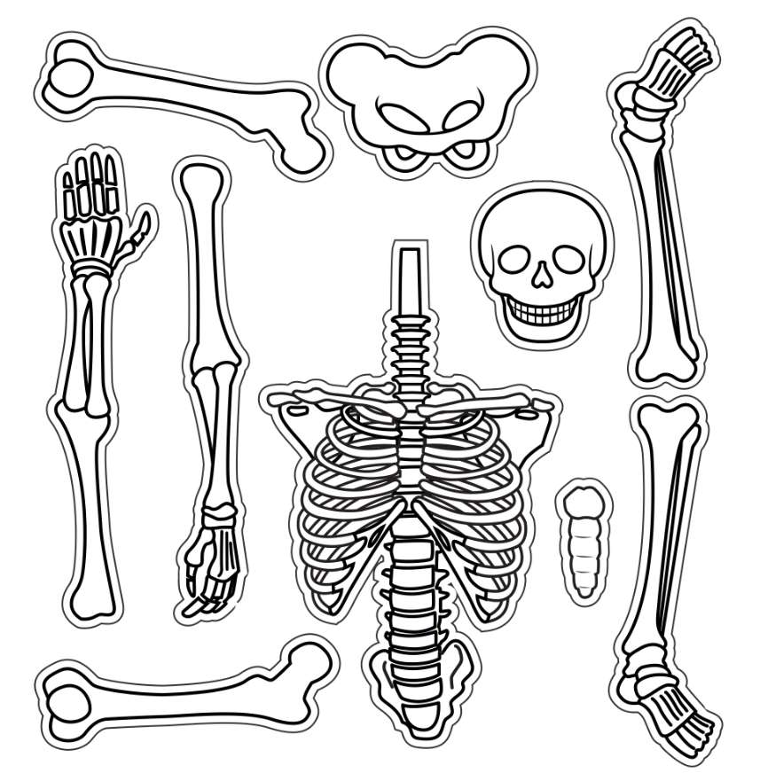 скелет мозайката онлайн пъзел от снимка