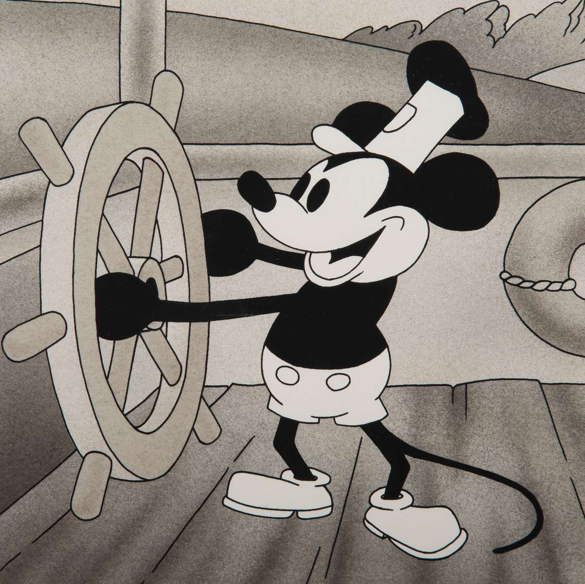 Ångbåt Mickey pussel online från foto