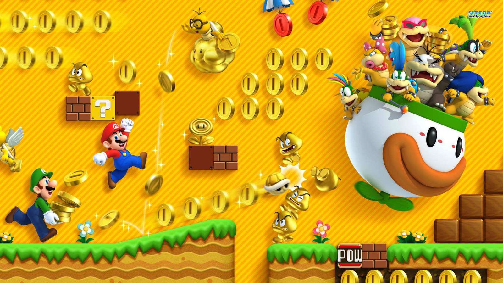 Mario Bros Yellow онлайн пъзел