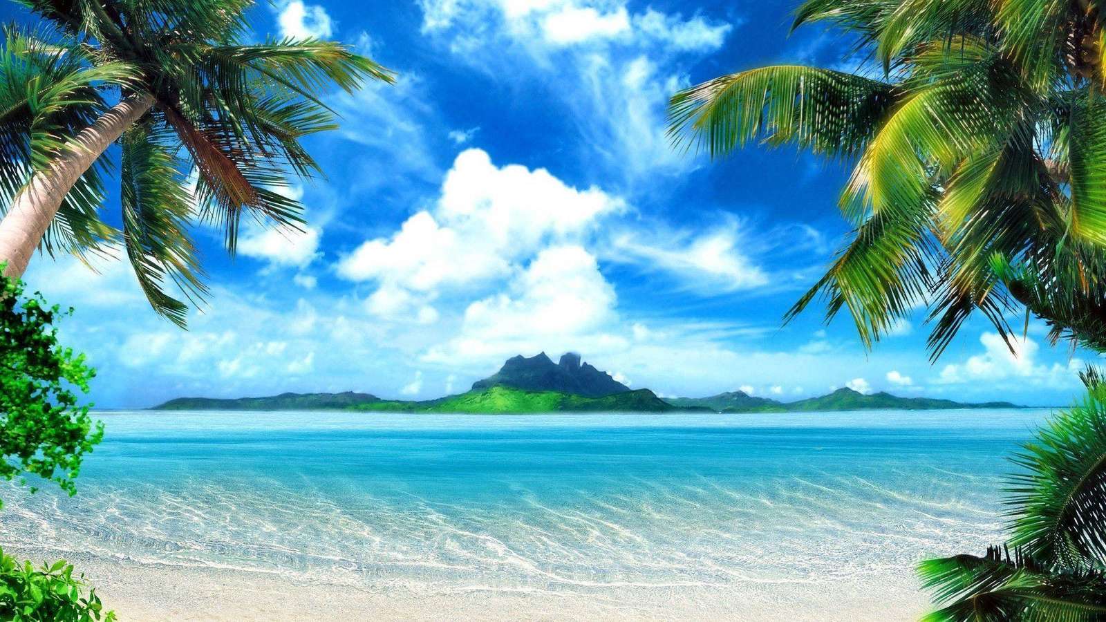 strandbild pussel online från foto