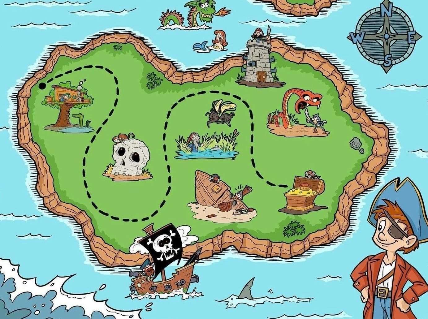 Carta pirata puzzle online da foto