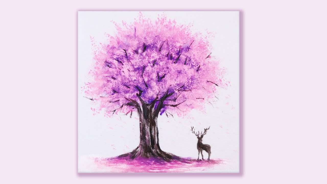 фиолетовое дерево онлайн-пазл