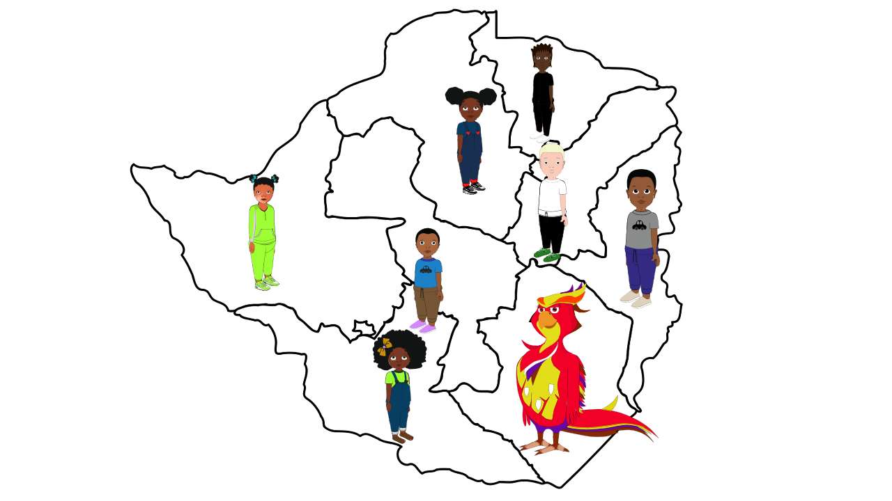 KARTE von Simbabwe Online-Puzzle vom Foto