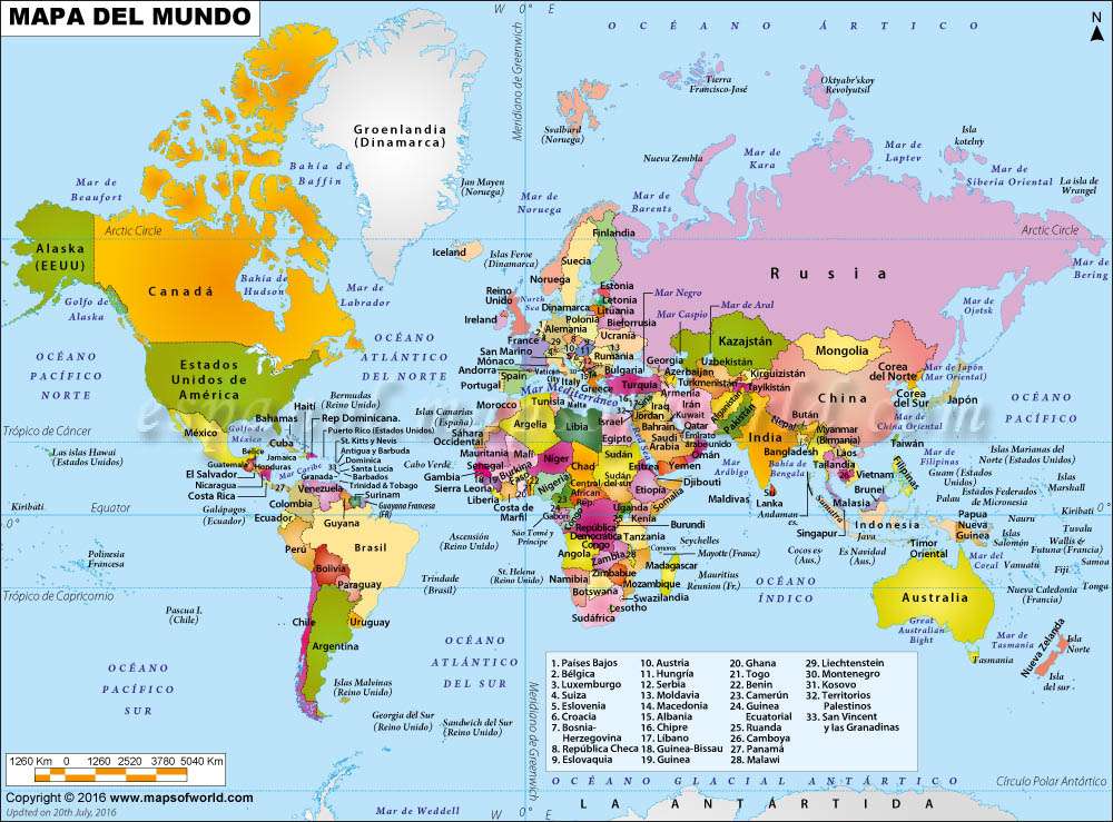 mapa světa puzzle online z fotografie