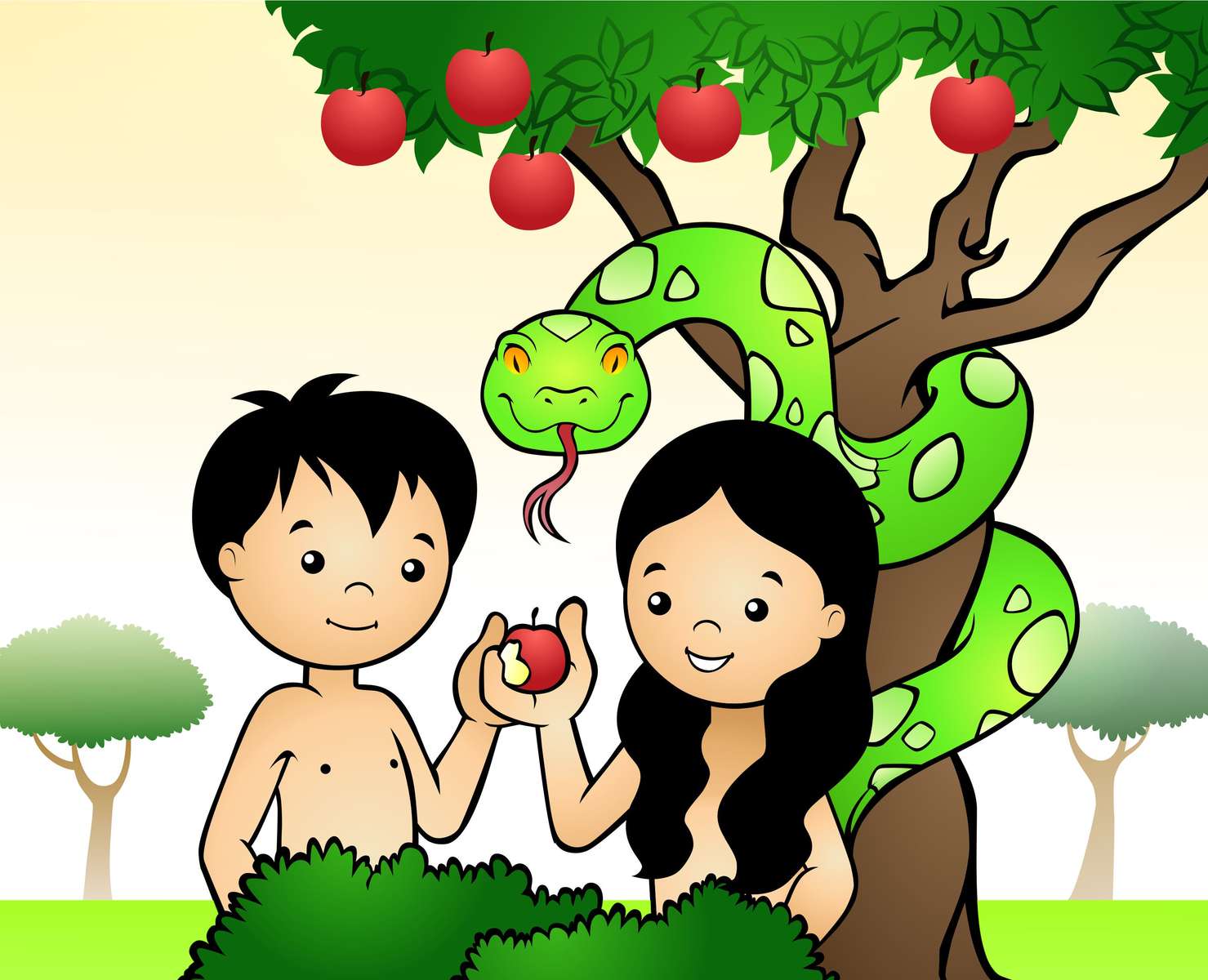 Eva y Adán rompecabezas en línea