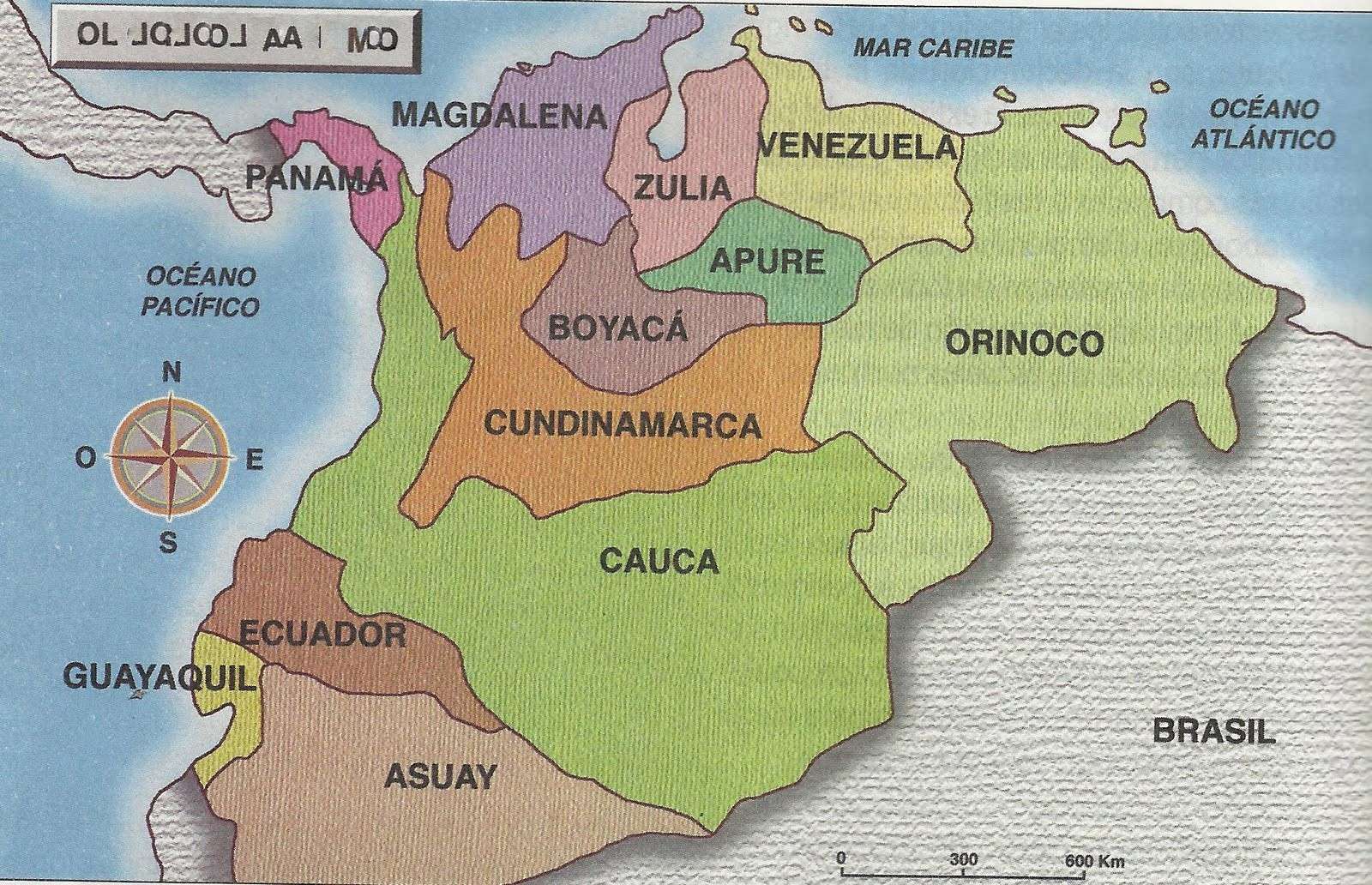 kolumbijská mapa puzzle online z fotografie