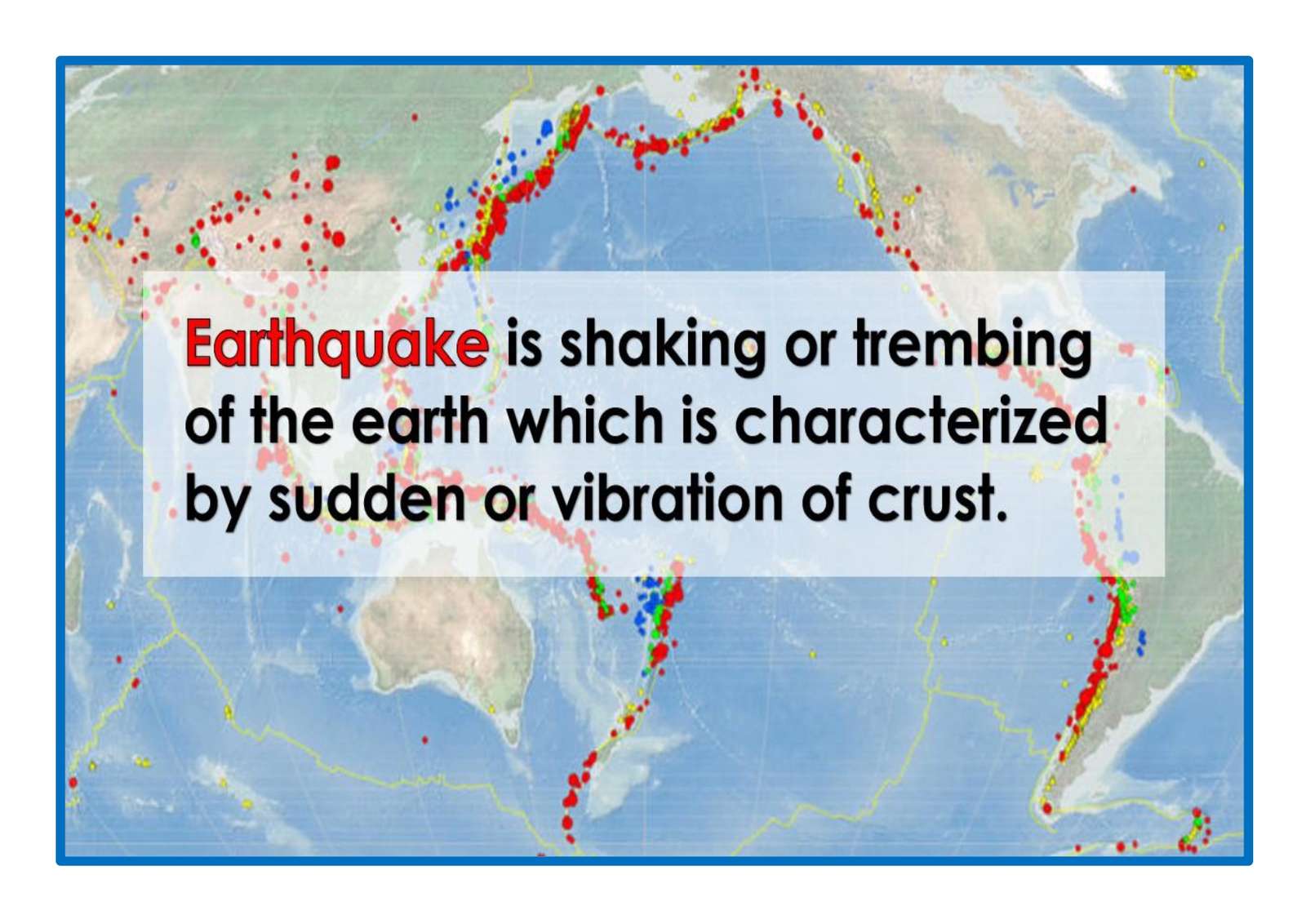 Earthquake online puzzle