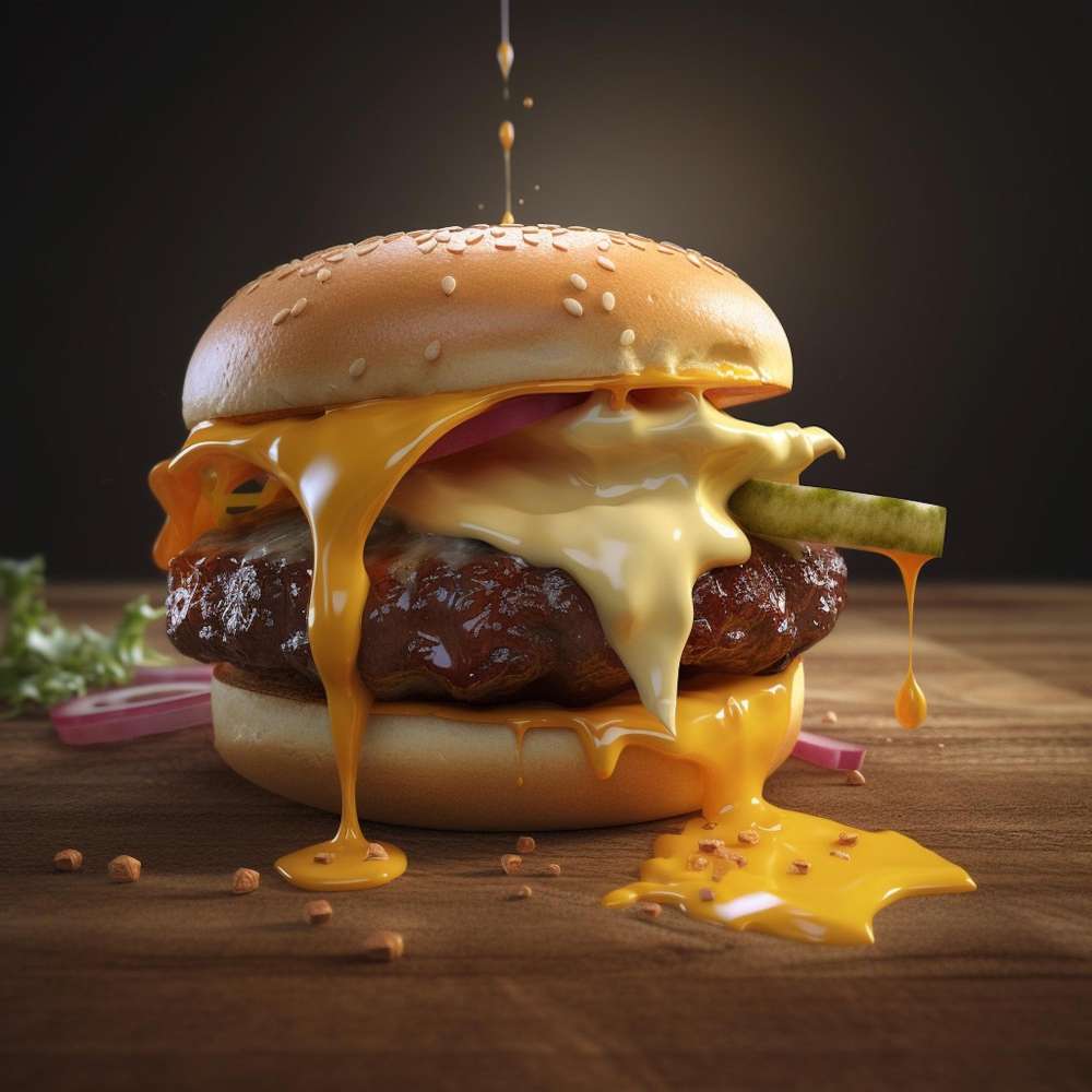 cHEESE BURGER puzzle online from photo