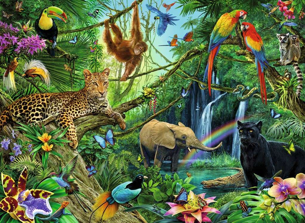 djungel pussel pussel online från foto