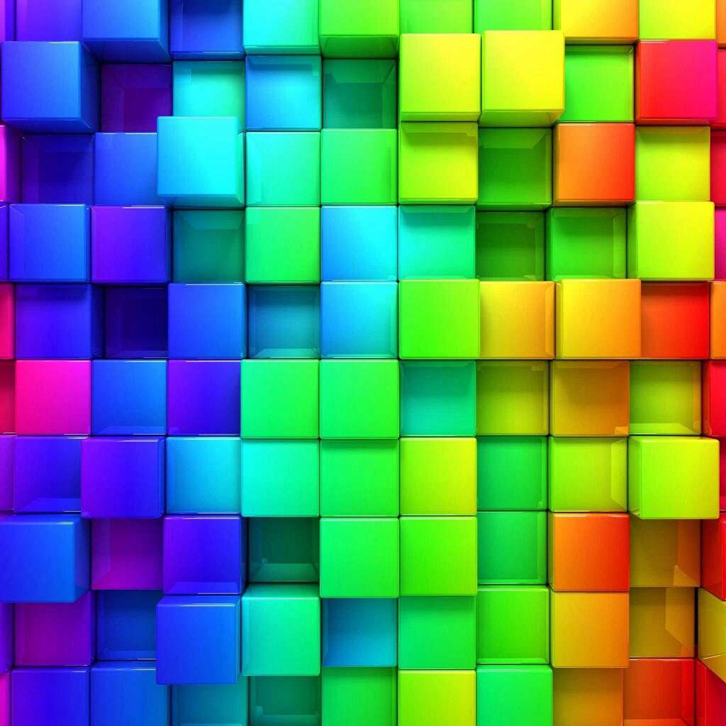 Blocuri de neon puzzle online din fotografie