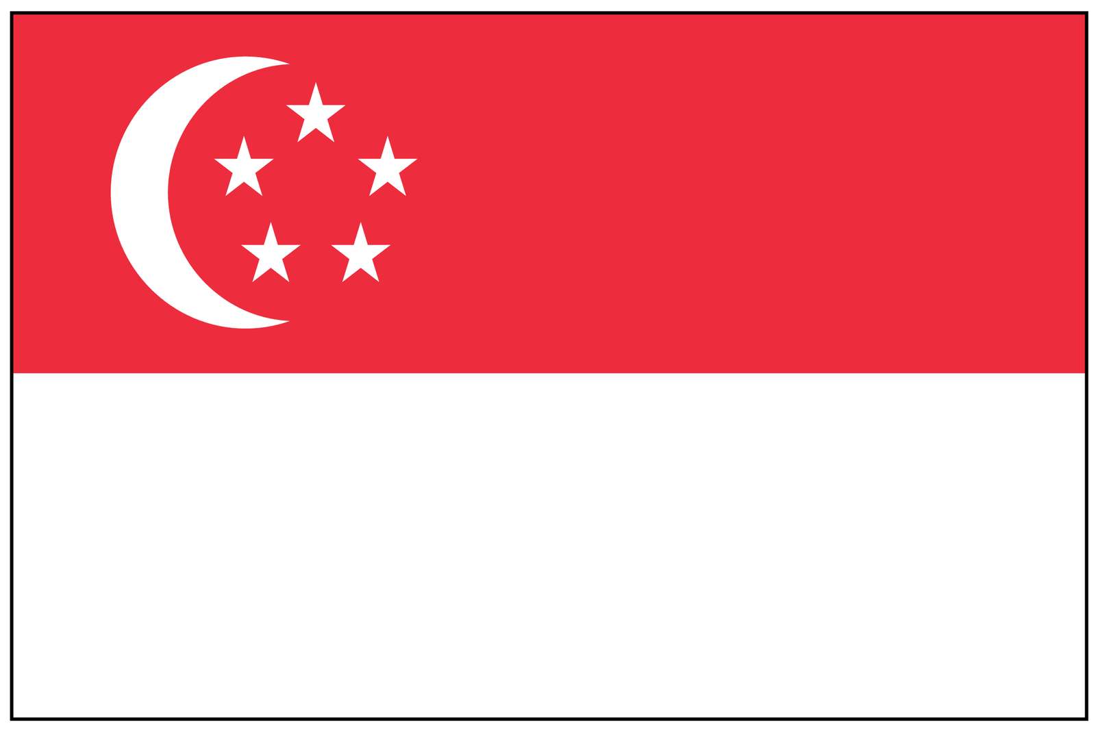 Singapurská vlajka puzzle online z fotografie