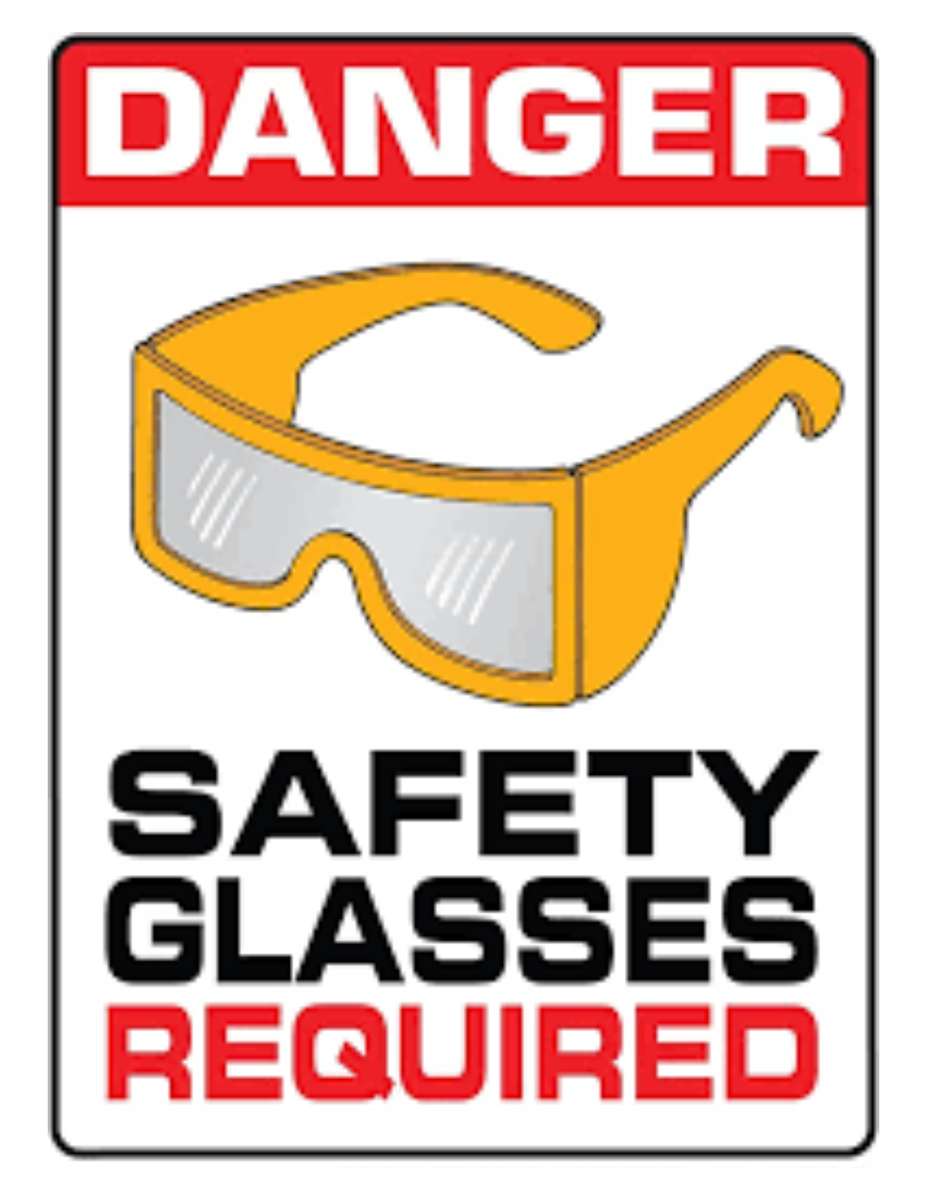 säkerhetsglasögon pussel online från foto