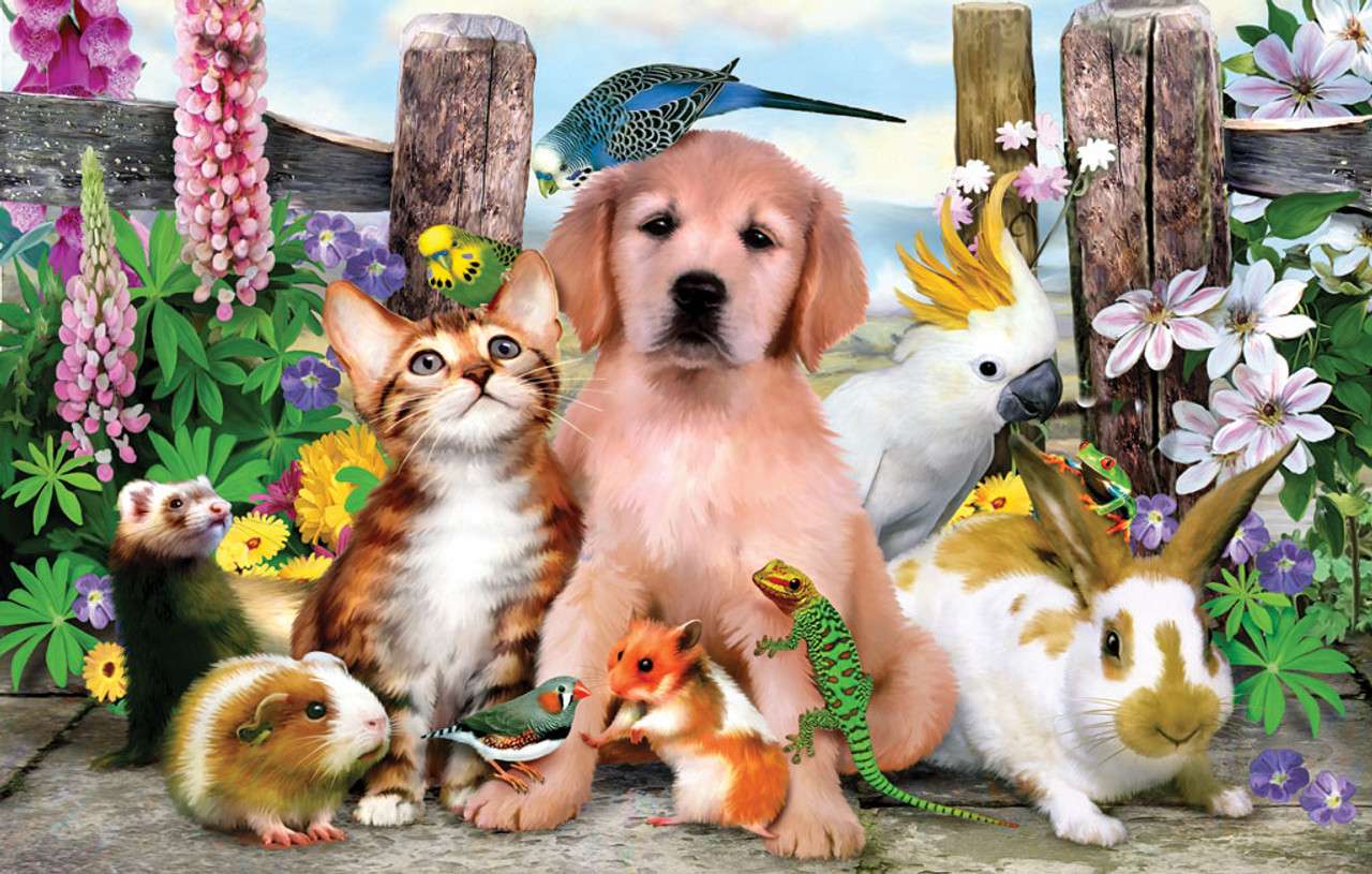 Dogs and animals online puzzle