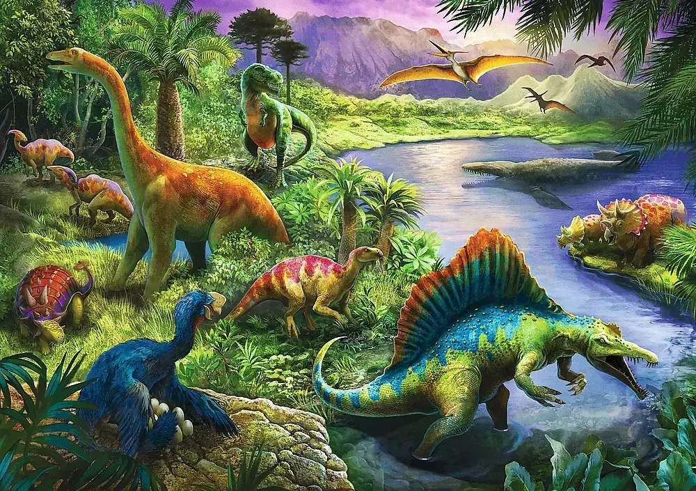 Dinosauři online puzzle