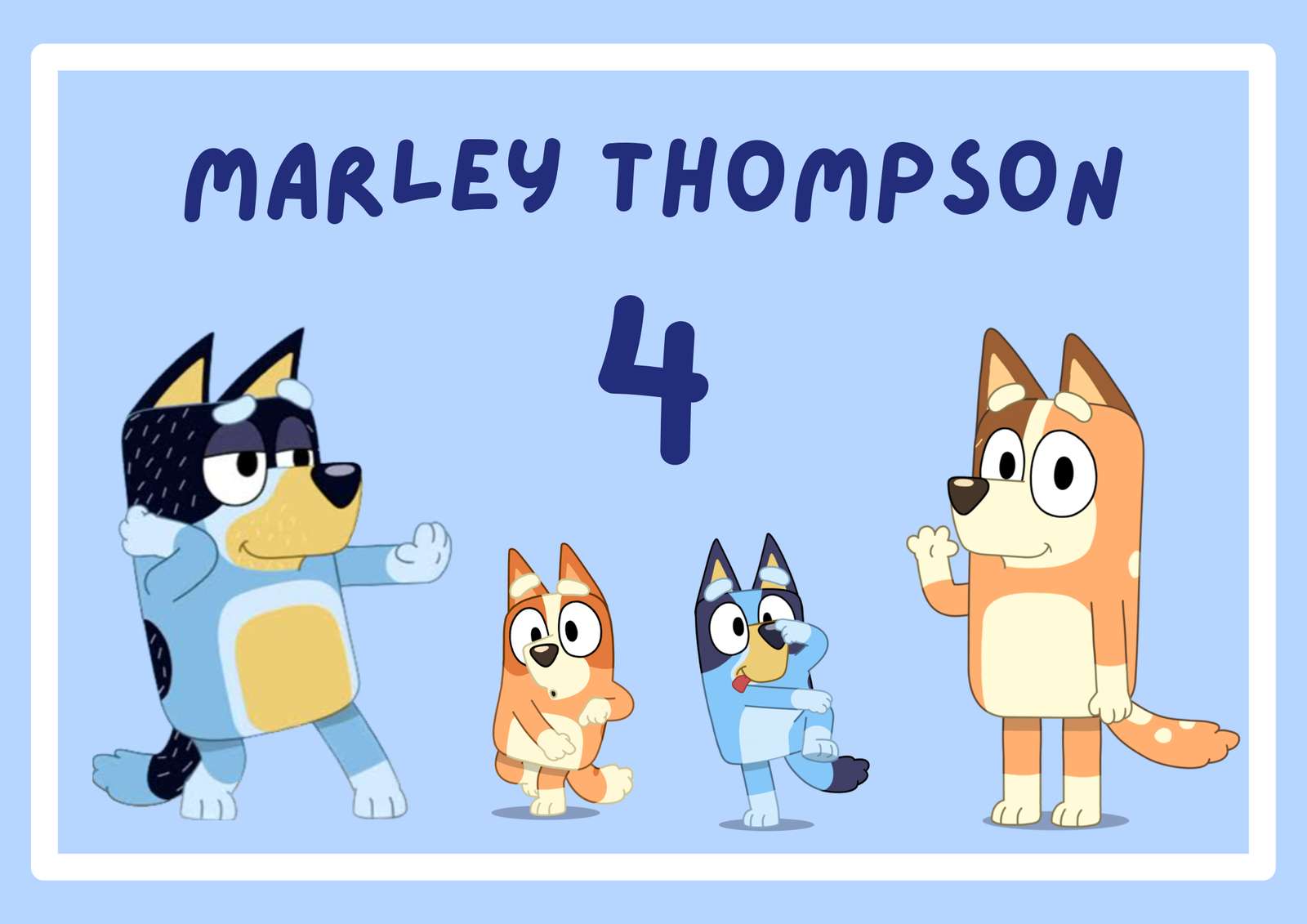 Bluey for Marley online puzzle