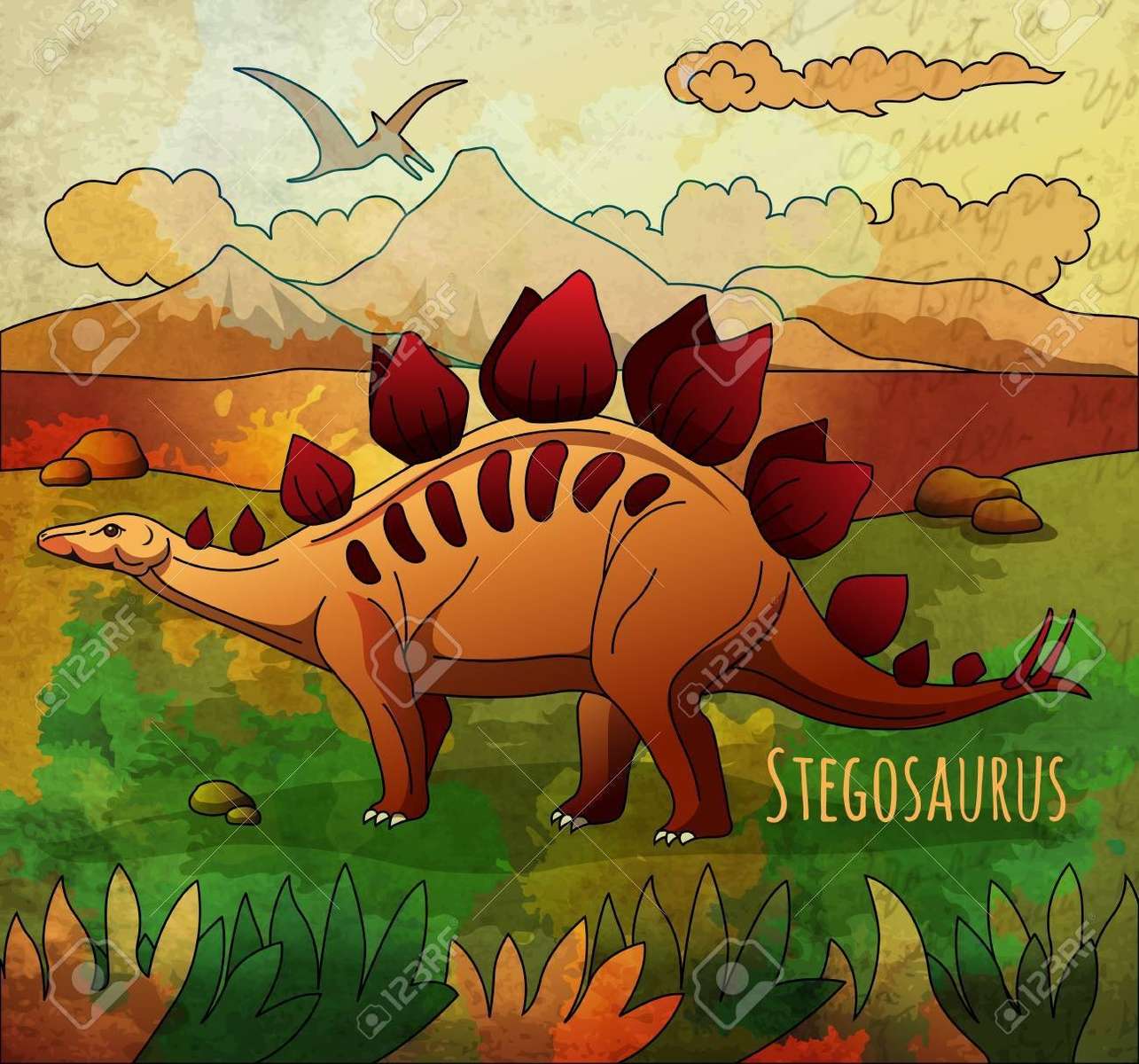 estegossauro puzzle online a partir de fotografia