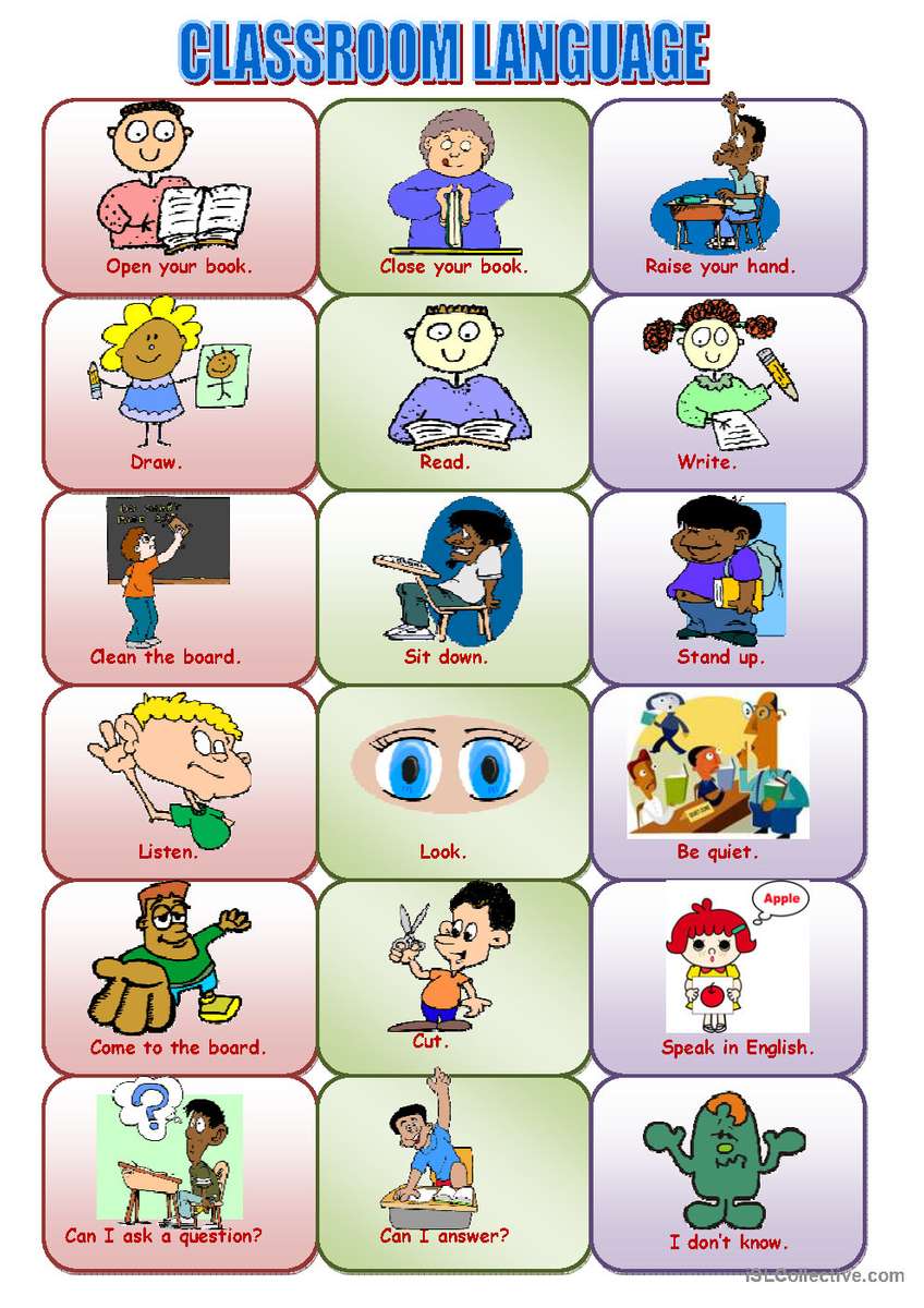 classroom language online puzzle