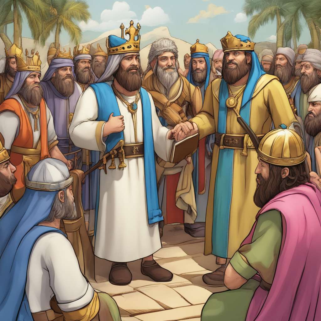 Союз царя Иосафата с царем Ахавом пазл онлайн из фото