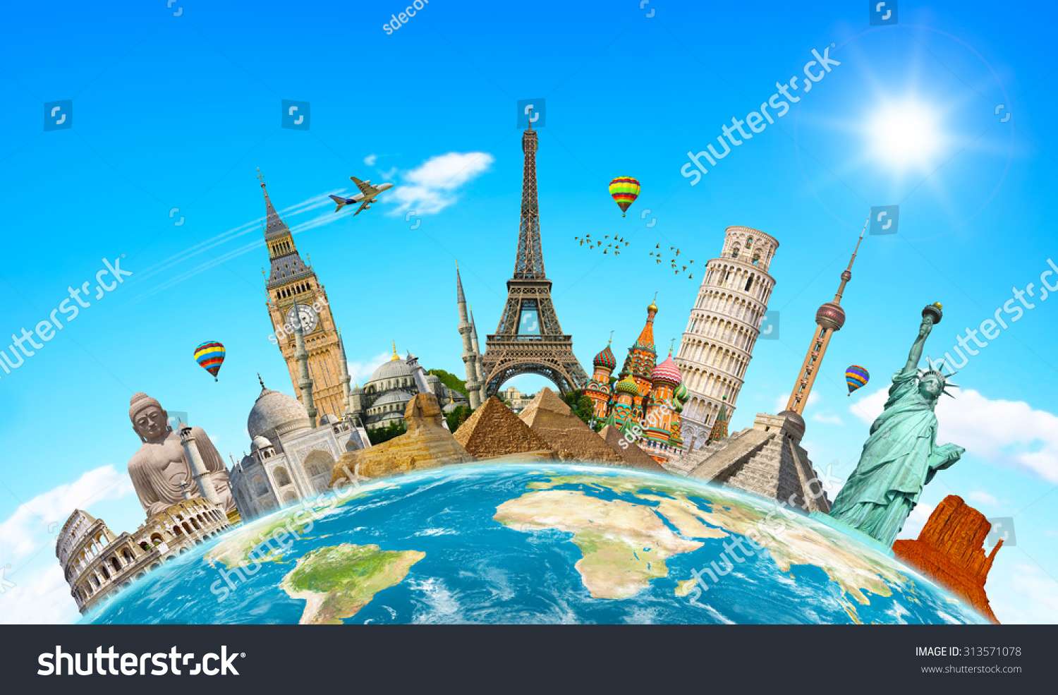 Places around the world online puzzle