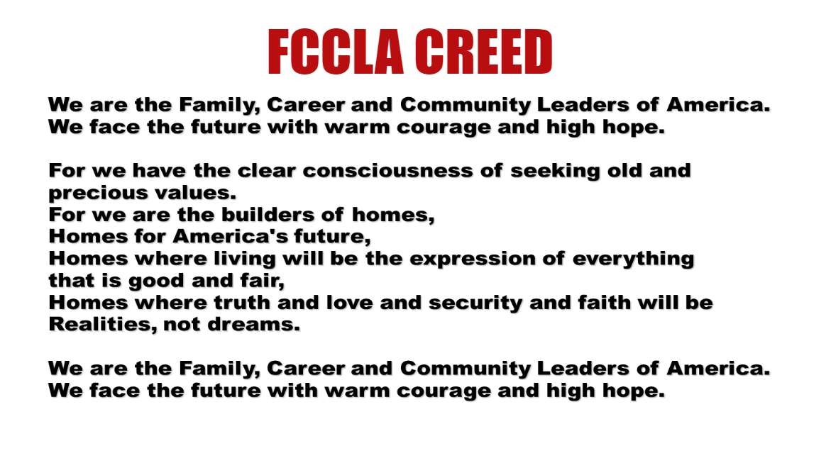 FCCLA Creed онлайн пъзел от снимка