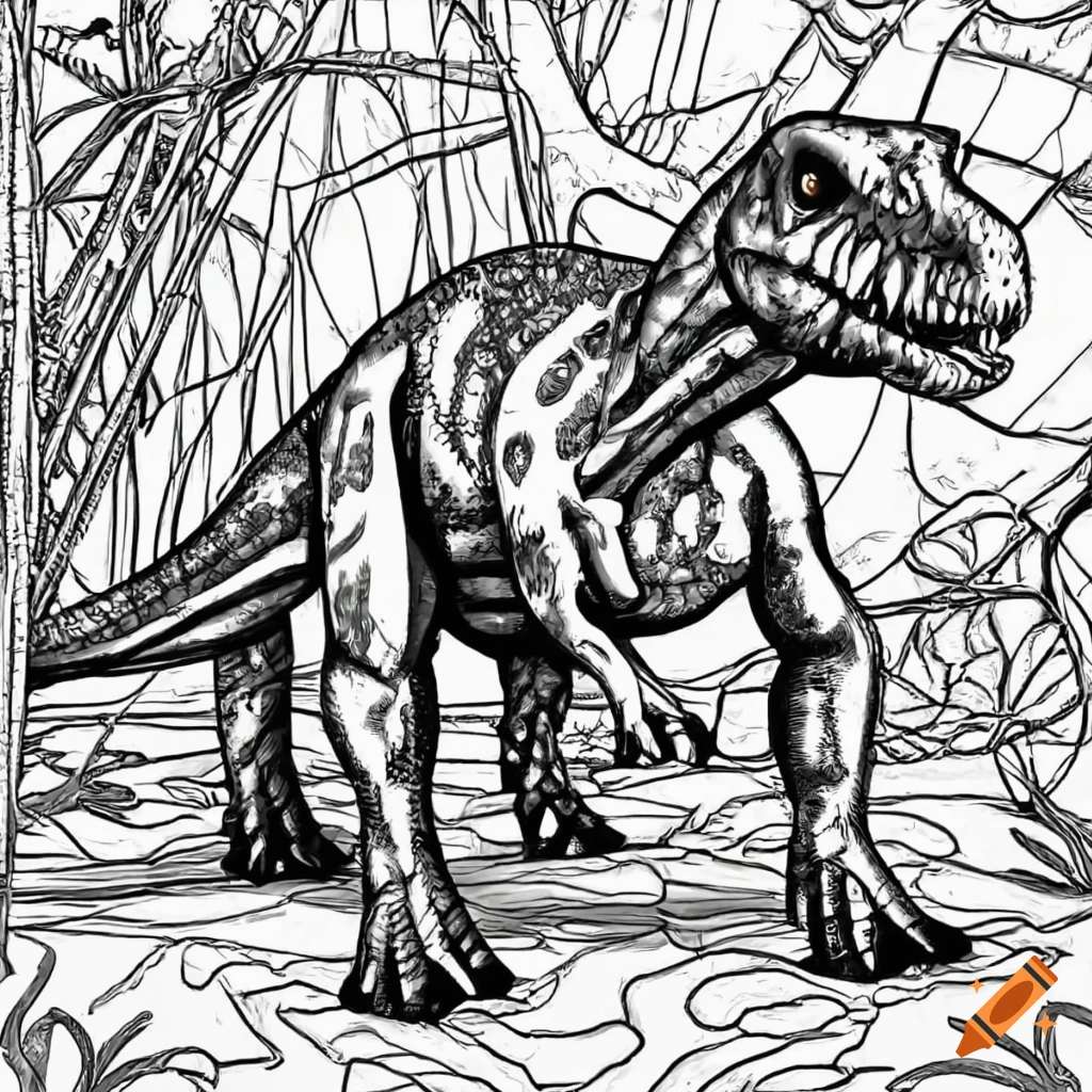 Dinosaure dans la jungle puzzle en ligne à partir d'une photo