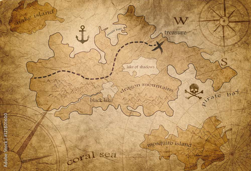 Mapa del tesoro de Antón puzzle online fotóról