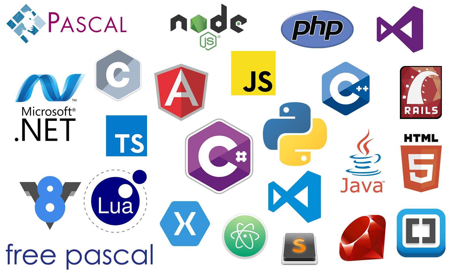 Programming languages puzzle online from photo