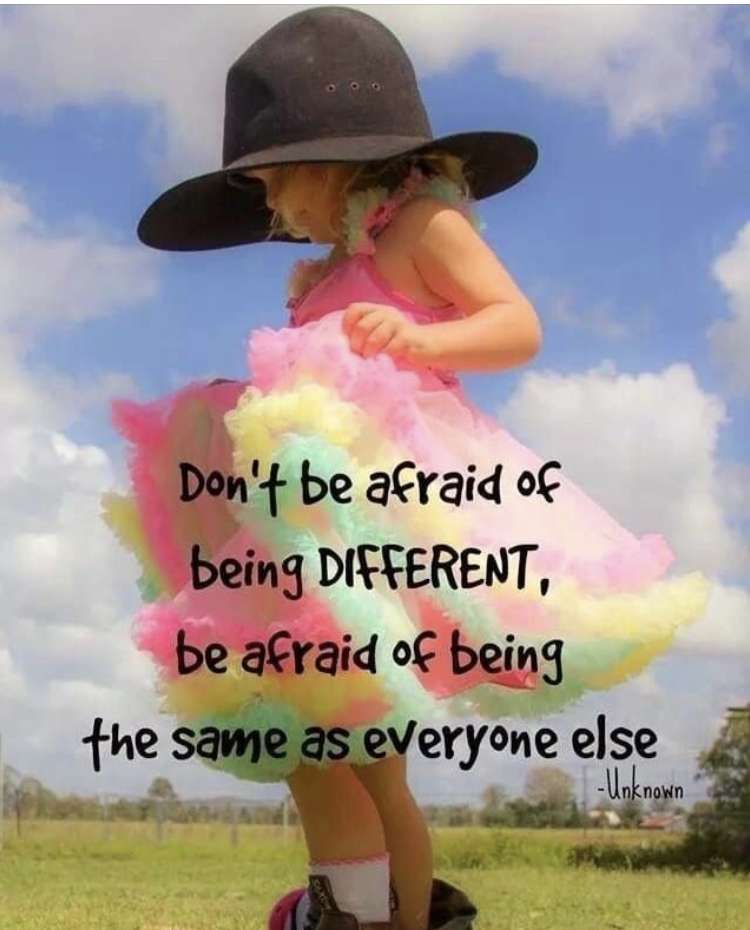 Var inte rädd för att vara annorlunda pussel online från foto