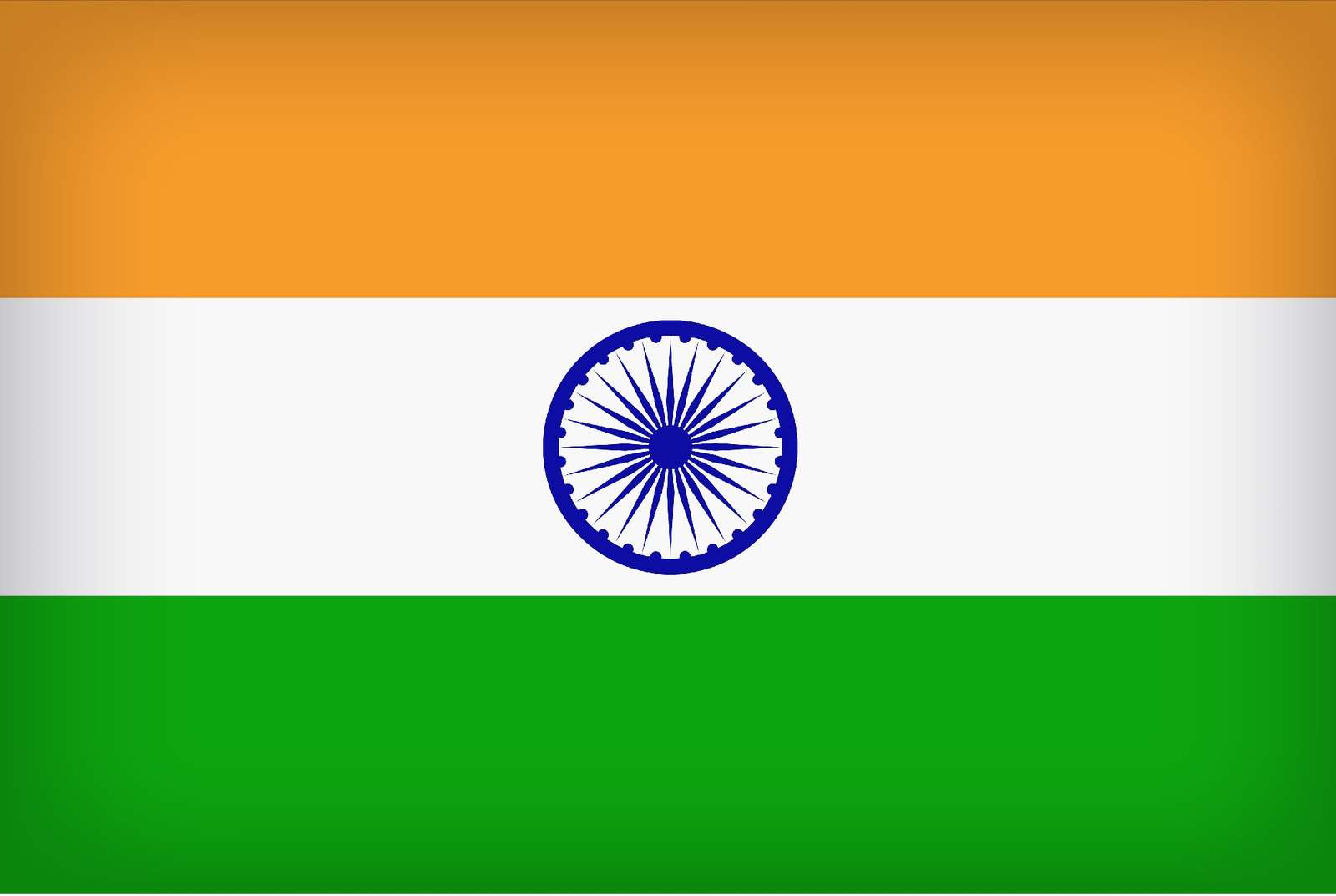 Vlajka Indie puzzle online z fotografie