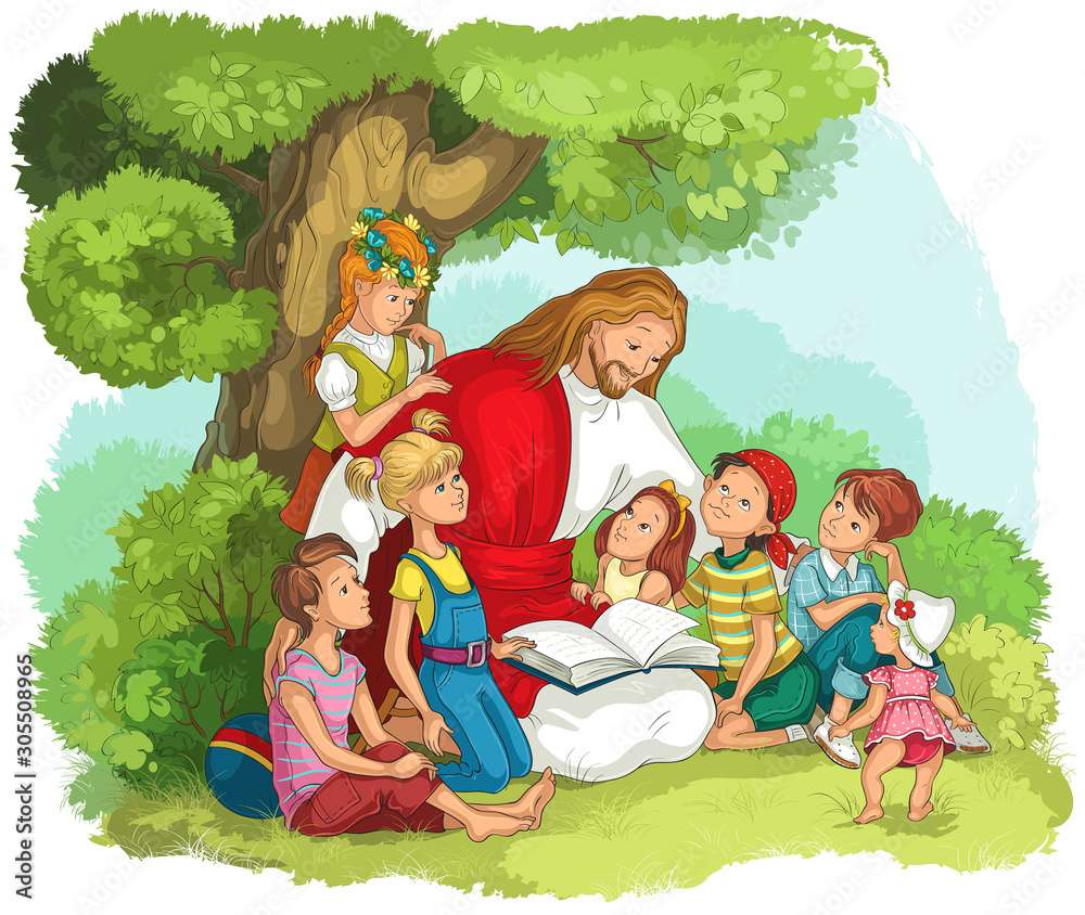 Jesus e Crianças puzzle online a partir de fotografia