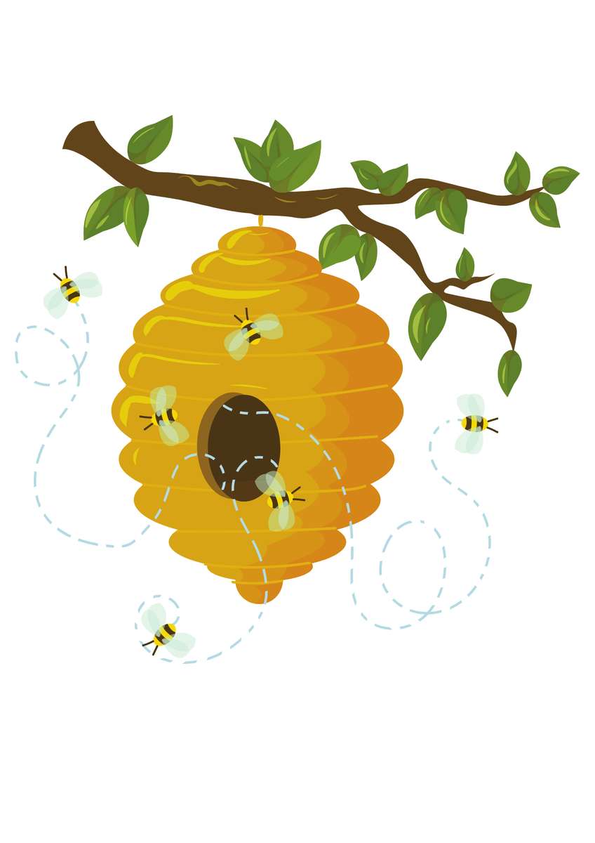 вулик для бджіл скласти пазл онлайн з фото