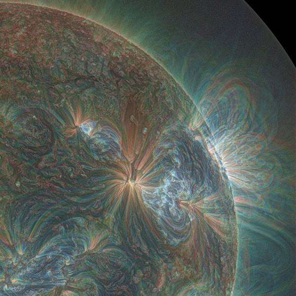 Como é o Sol sob luz ultravioleta puzzle online