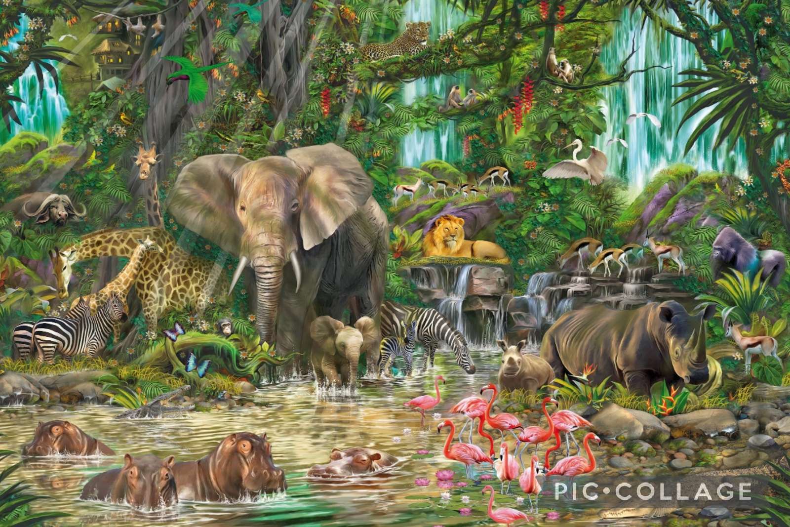 Jungle africaine puzzle en ligne à partir d'une photo