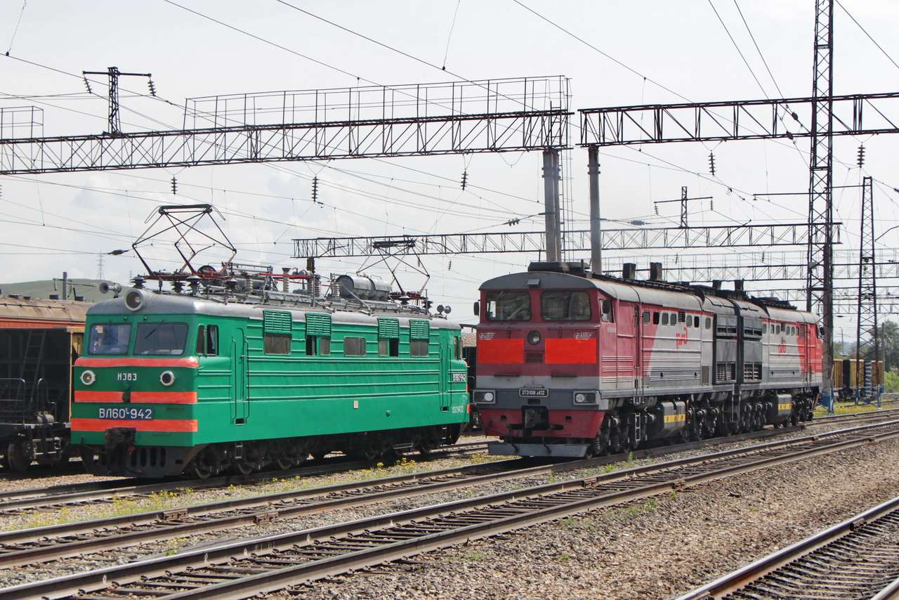Russian Railways locomotives online puzzle