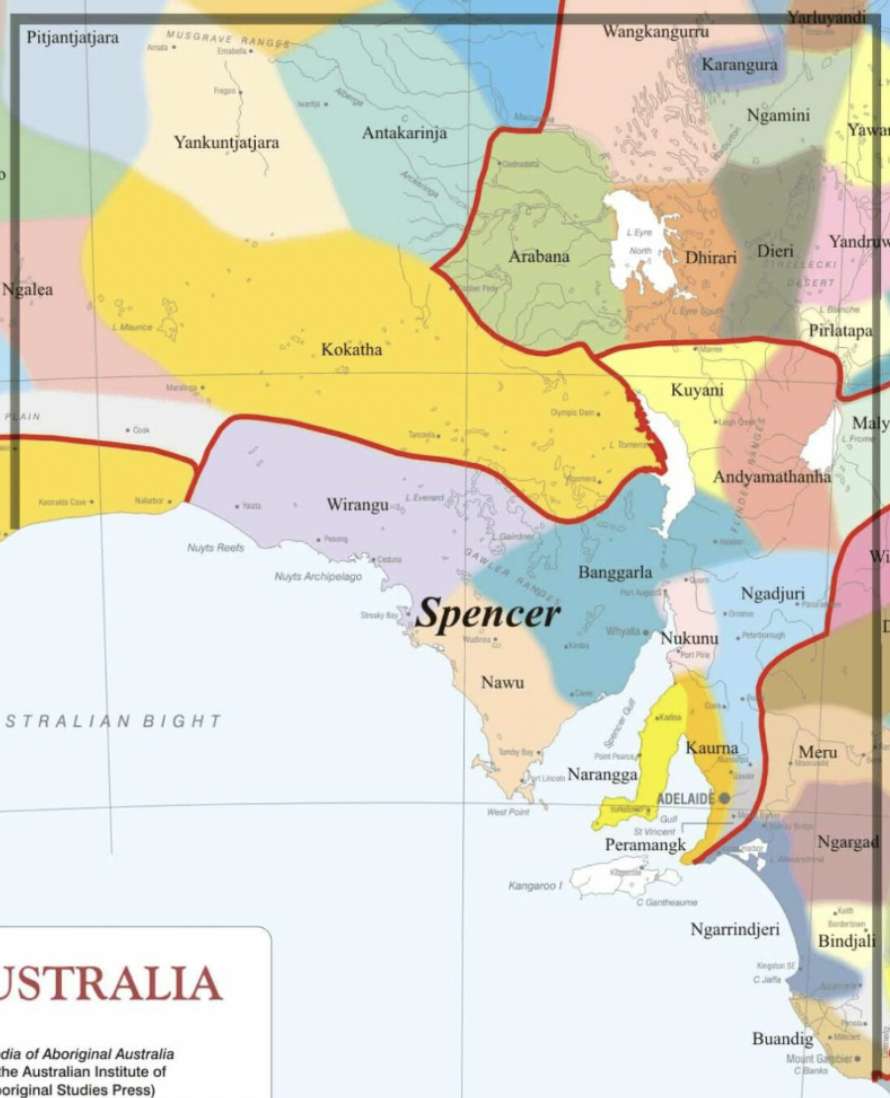 Χάρτης Αβορίγινων της Α.Ε online παζλ