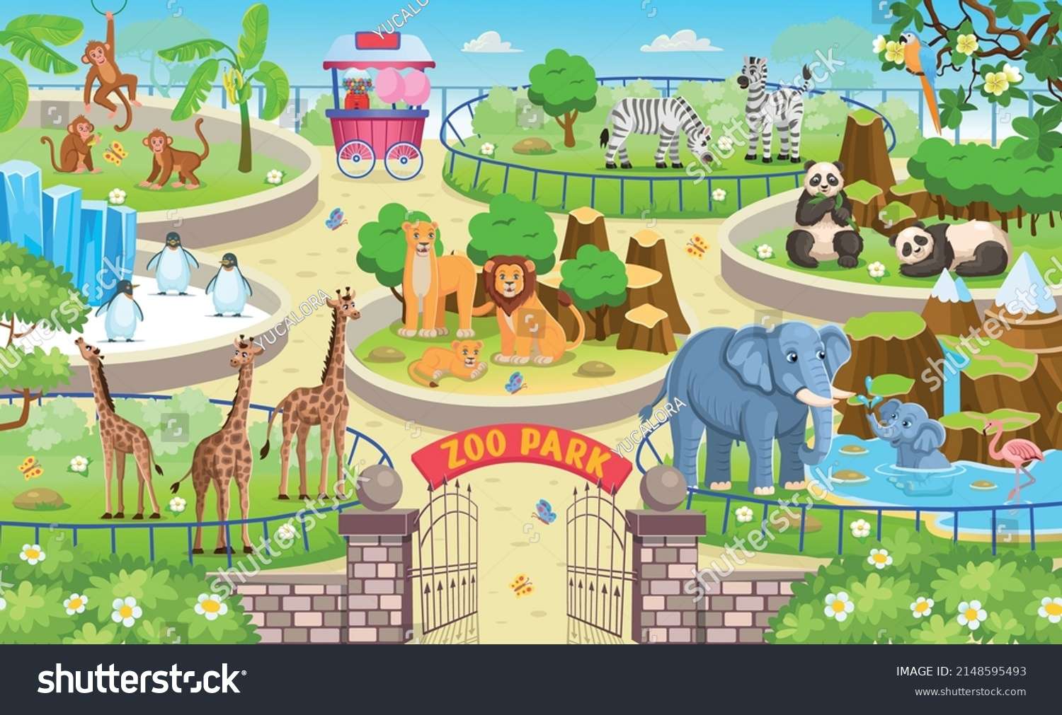 Puzzel voor mijn kinderen om dierentuin te leren. puzzel online van foto