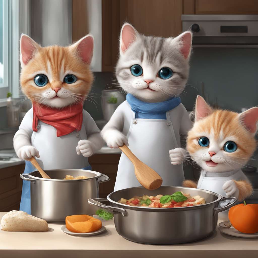 katt matlagning Pussel online