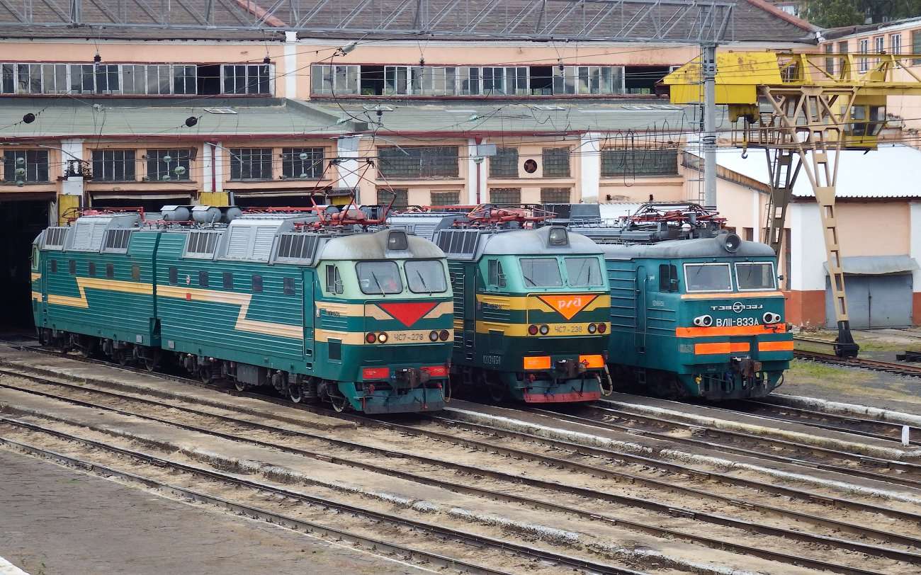 Локомотивно депо на руските железници онлайн пъзел от снимка