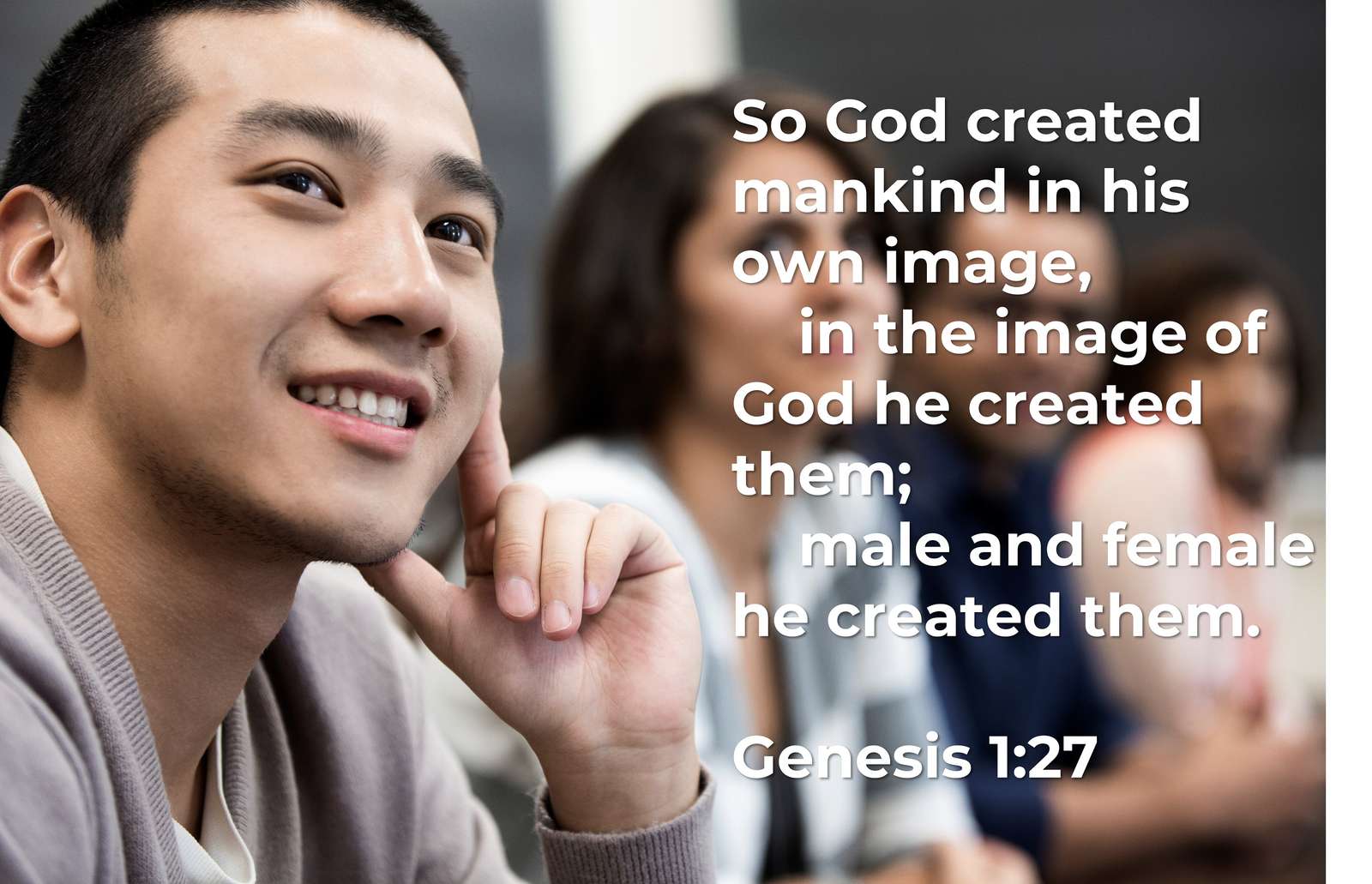 Genesis 1: 27 puzzel online van foto