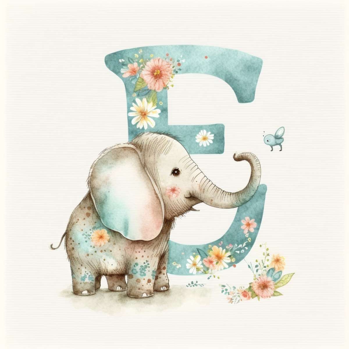 Elephant alphabet online puzzle