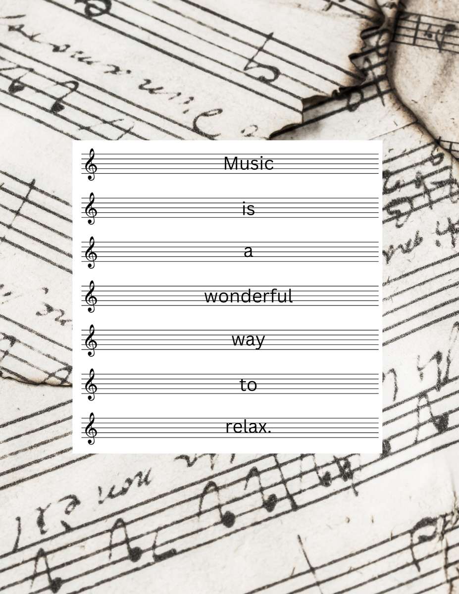 A zene ellazít puzzle online fotóról