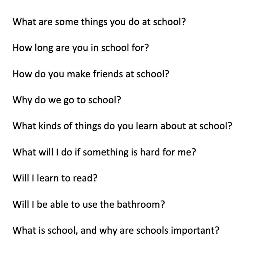 perguntas dos alunos do jardim de infância puzzle online a partir de fotografia