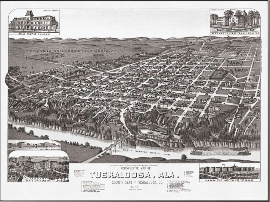 タスカルーサの地図 写真からオンラインパズル