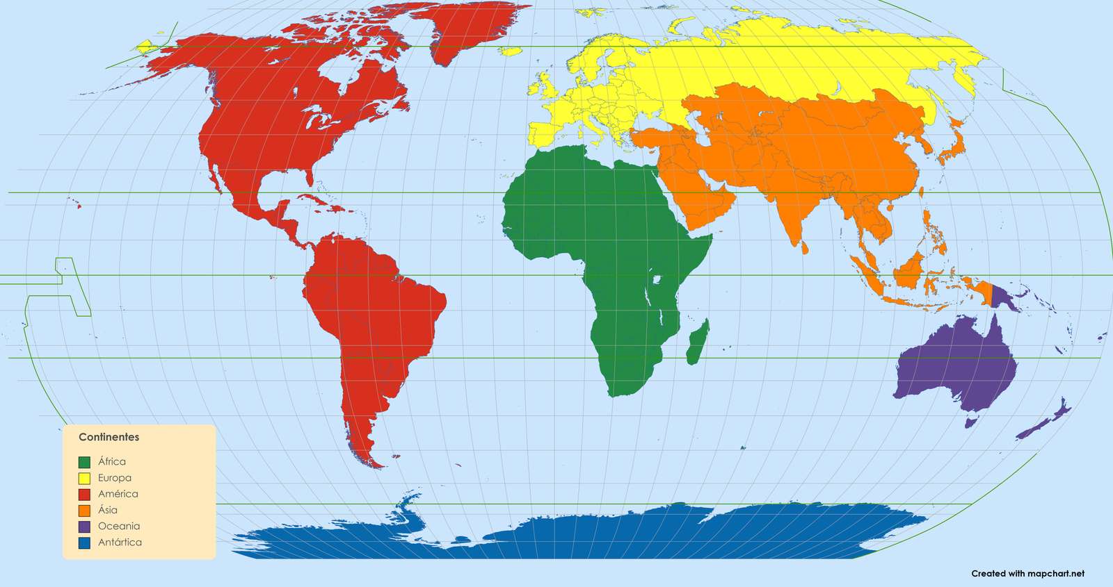 Παγκόσμιος Χάρτης Ηπείρων online παζλ