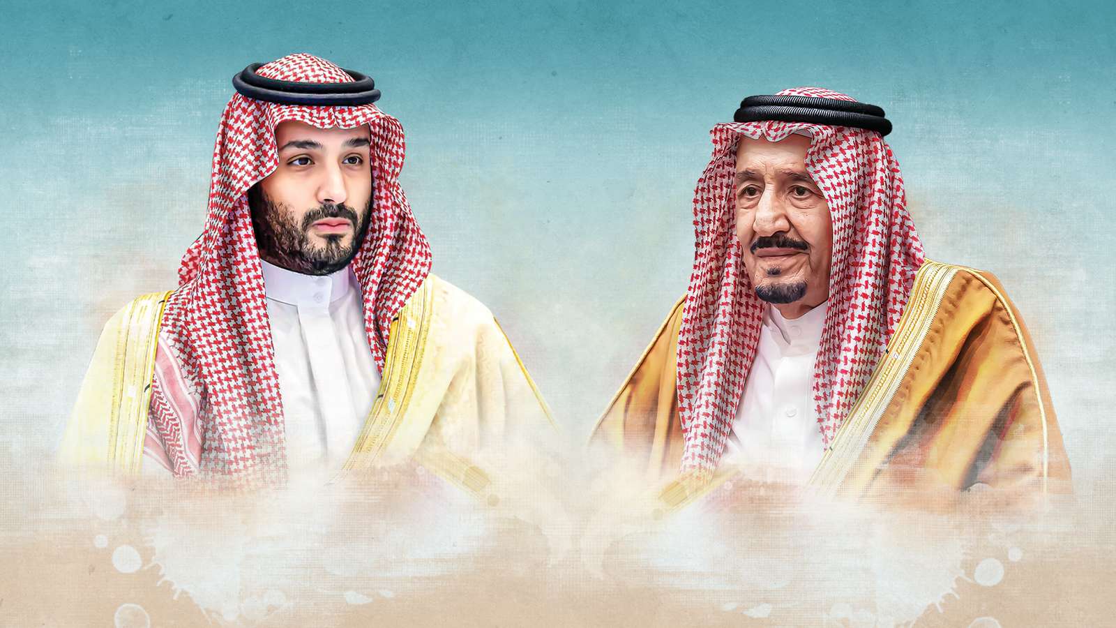 الملك سلمان وولي العهد محمد بن سلمان rompecabezas en línea