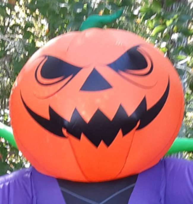 Abóbora assustadora de Halloween puzzle online a partir de fotografia